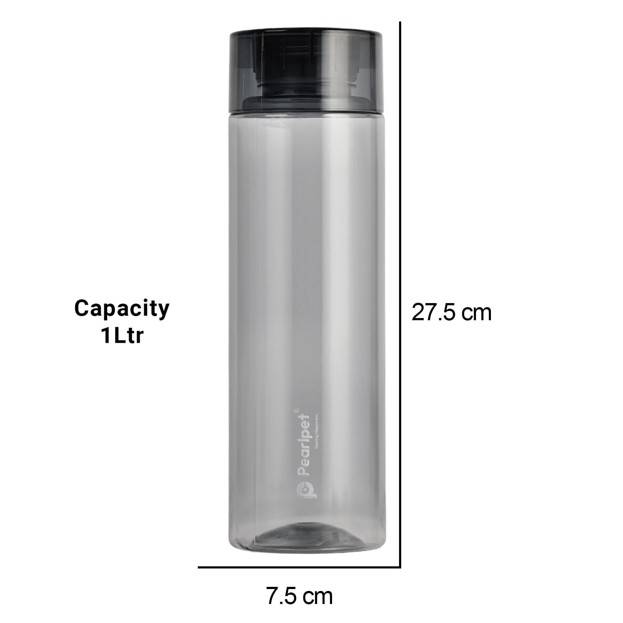 PEARLPET PEARLPET- BPA-free Plastic Water Bottle Set of 4 Pcs , Each 1000ml, Multicolor