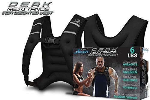 Aduro Sport Aduro Sport Weighted Vest Workout Equipment, 4lbs/6lbs/12lbs/20lbs/25lbs Body Weight Vest for Men, Women, Kids (6 Pounds (2.72 KG))