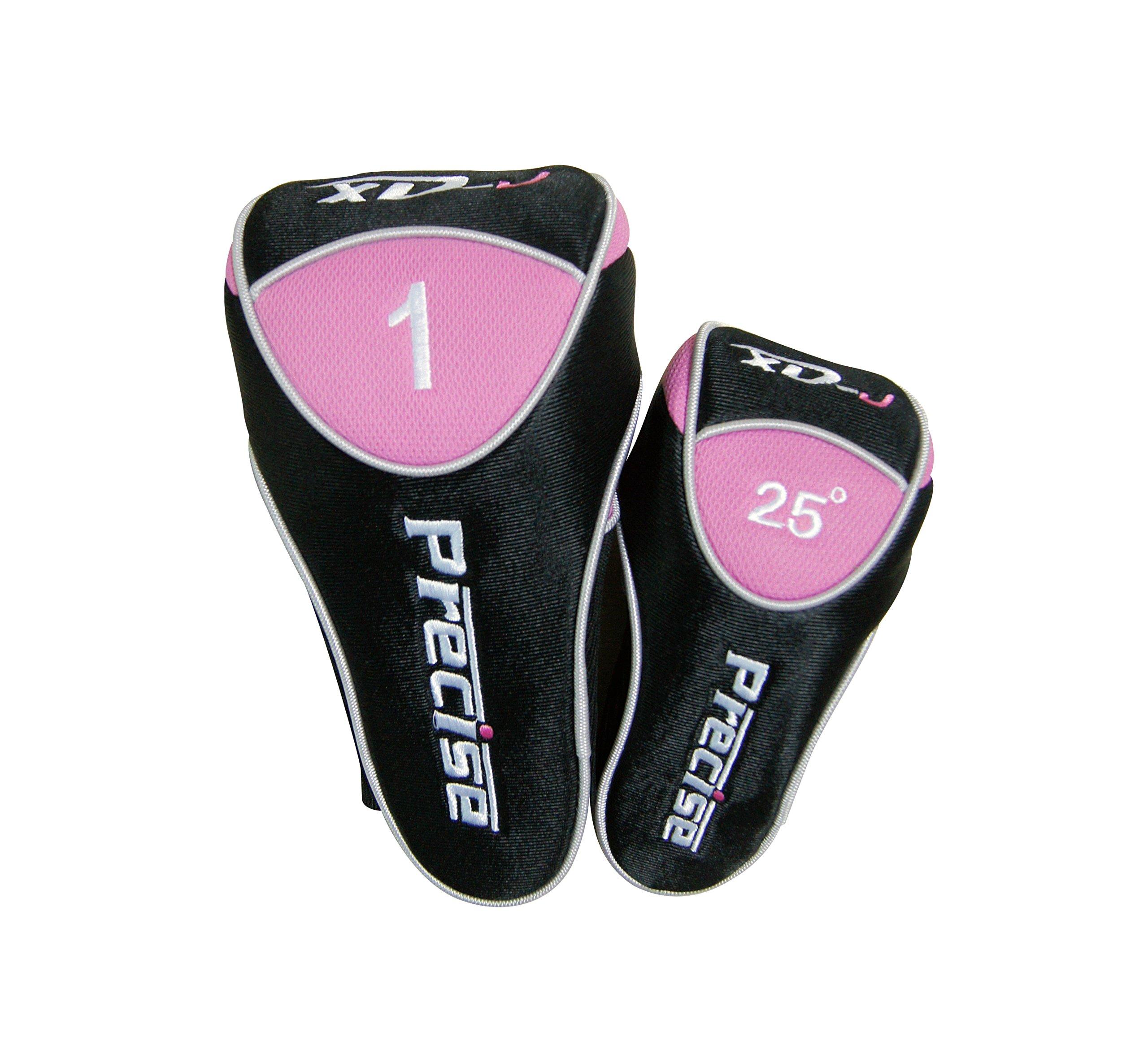 Precise Precise XD-J Junior Complete Golf Club Set for Children Kids - 3 Age Groups Boys & Girls - Right Hand & Left Hand! (Pink Ages 9-12, Left Hand)