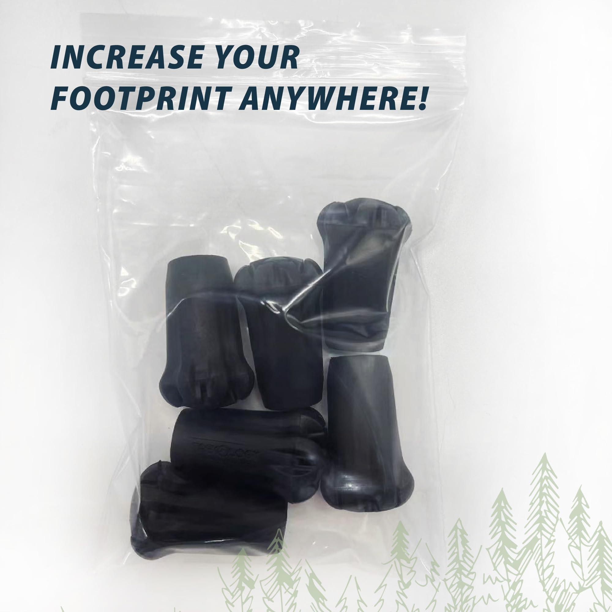 TREKOLOGY TREKOLOGY Black Trekking Pole Tips Replacement (New 6pc Pack)