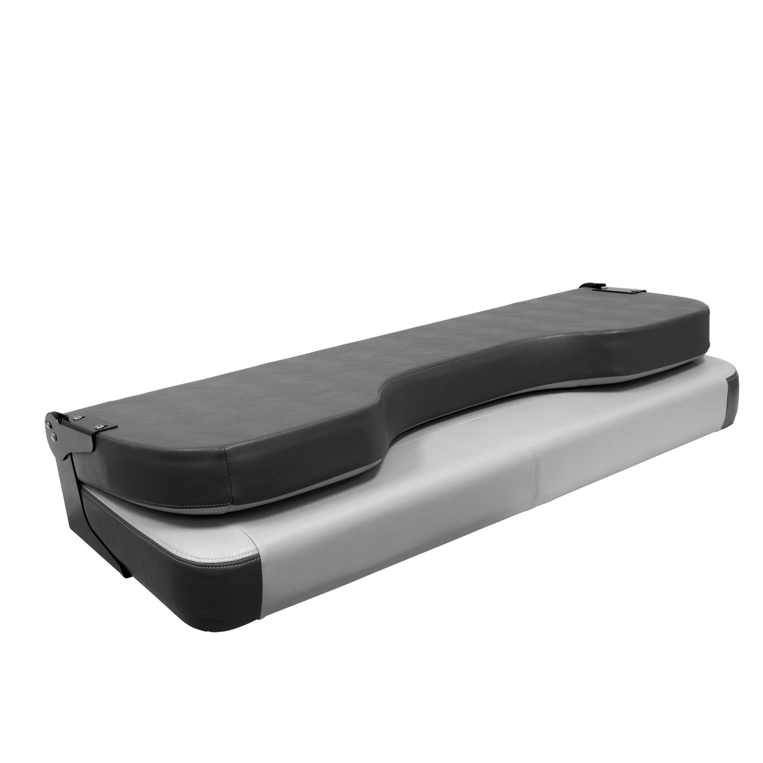 Wise Wise 3348-1881 Pro Angler Tour Series Bass Boat 48\" Fold Down Bench Seat, Marble/Regal Red/Charcoal