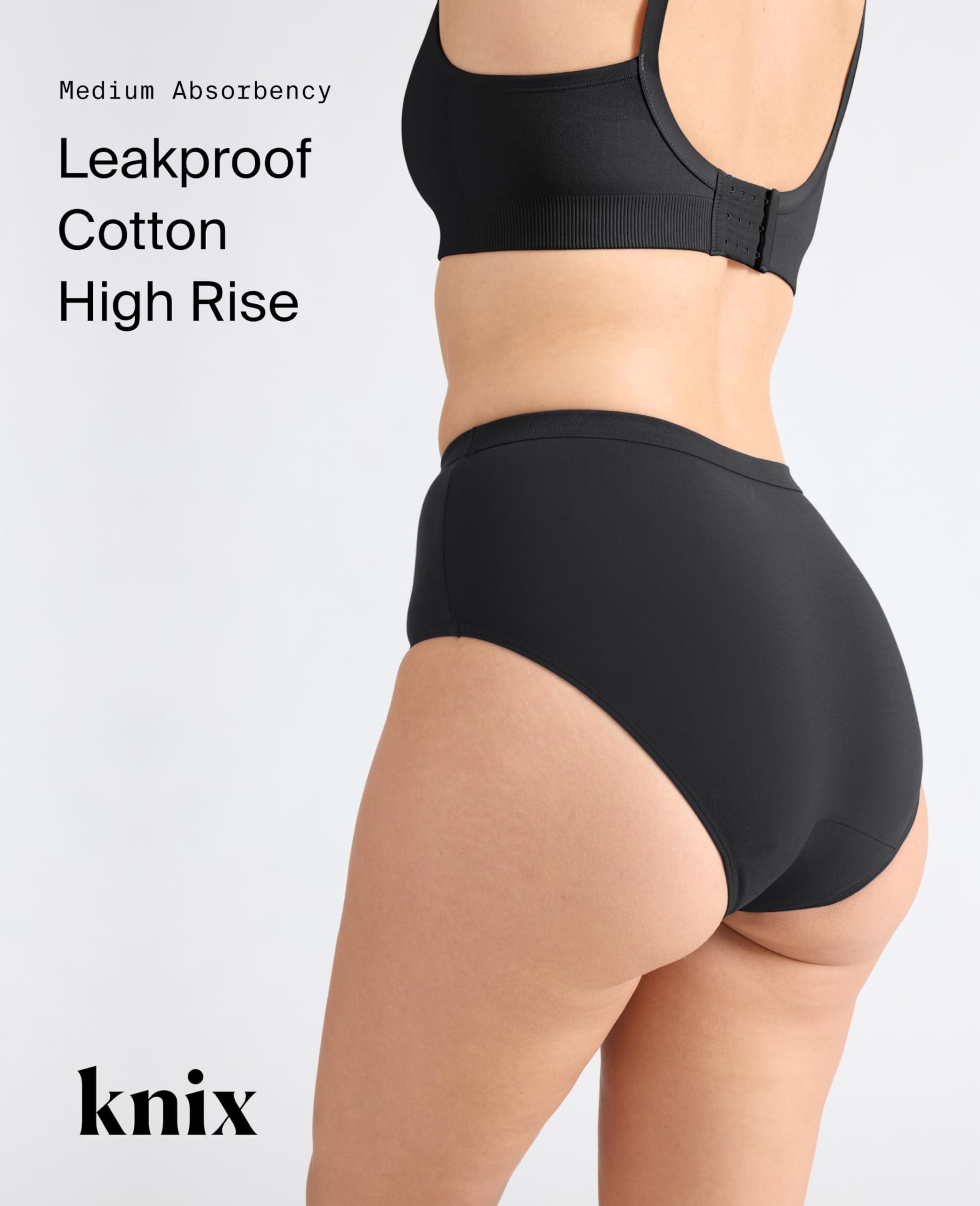 KNIX KNIX Leakproof Cotton High Rise Underwear - Period Underwear for Women - Machine Washable, Reusable - Black, 3X-Large