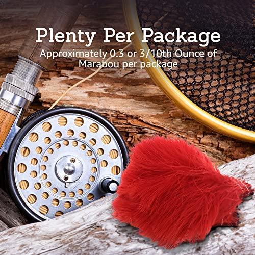 Creative Angler Creative Angler Strung Marabou Bird Feathers for Tying Fly Fishing Flies - Fly Tying Accessories - Perfect Choice for Tail & Wings and Easy to Tie On The Lure - Approximately 0.3 Ounces (Brown)