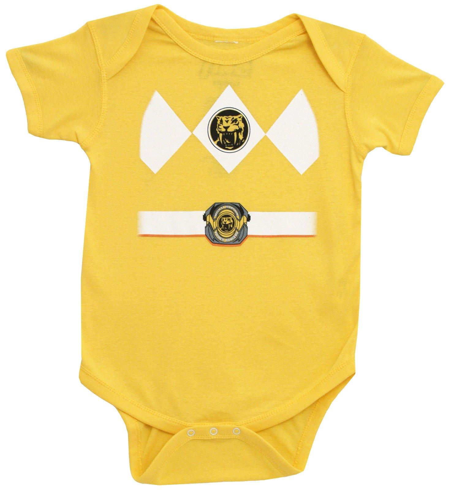 Power Rangers Power Rangers Baby Ranger Costume Romper Onesie (12-18 Months, Yellow)