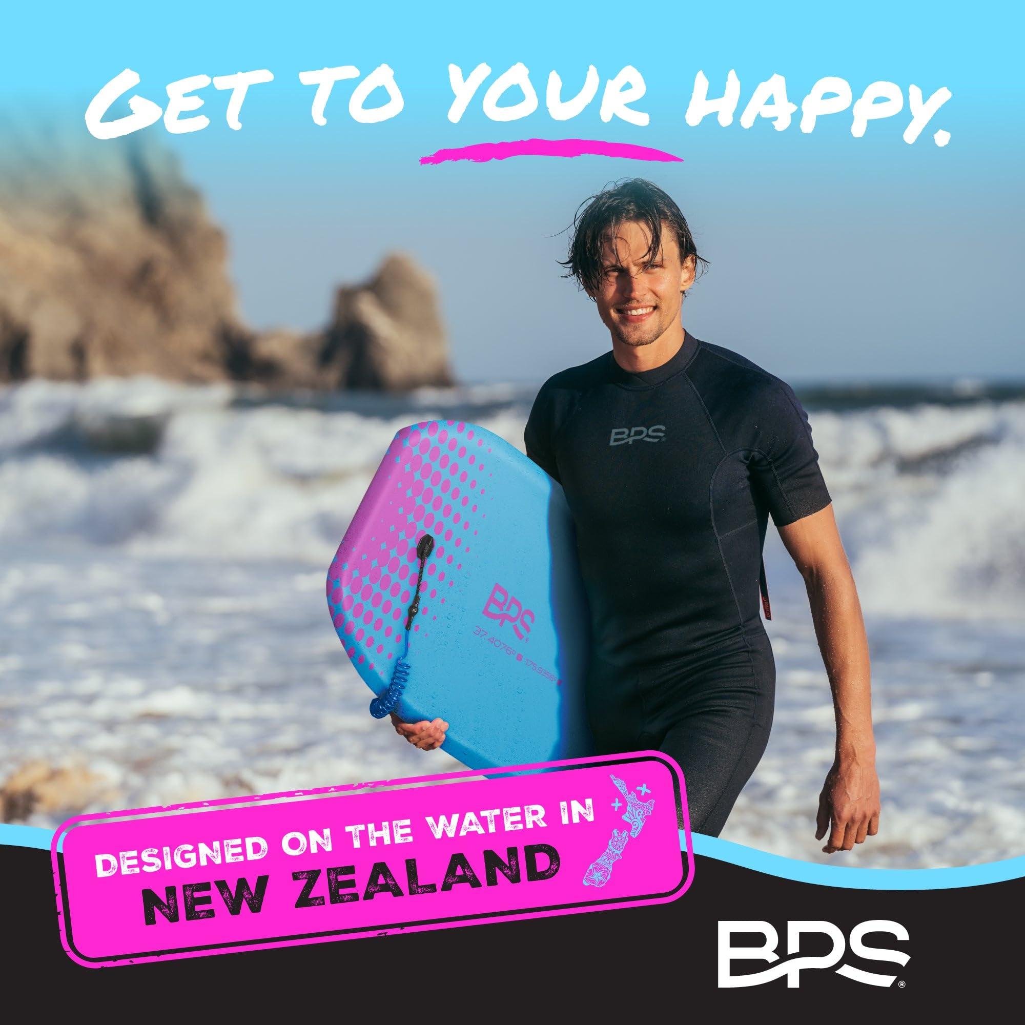 BPS BPS Storm 33\" Bodyboard - Includes BPS Premium Coiled Leash (Single Board) (Blue , Purple)