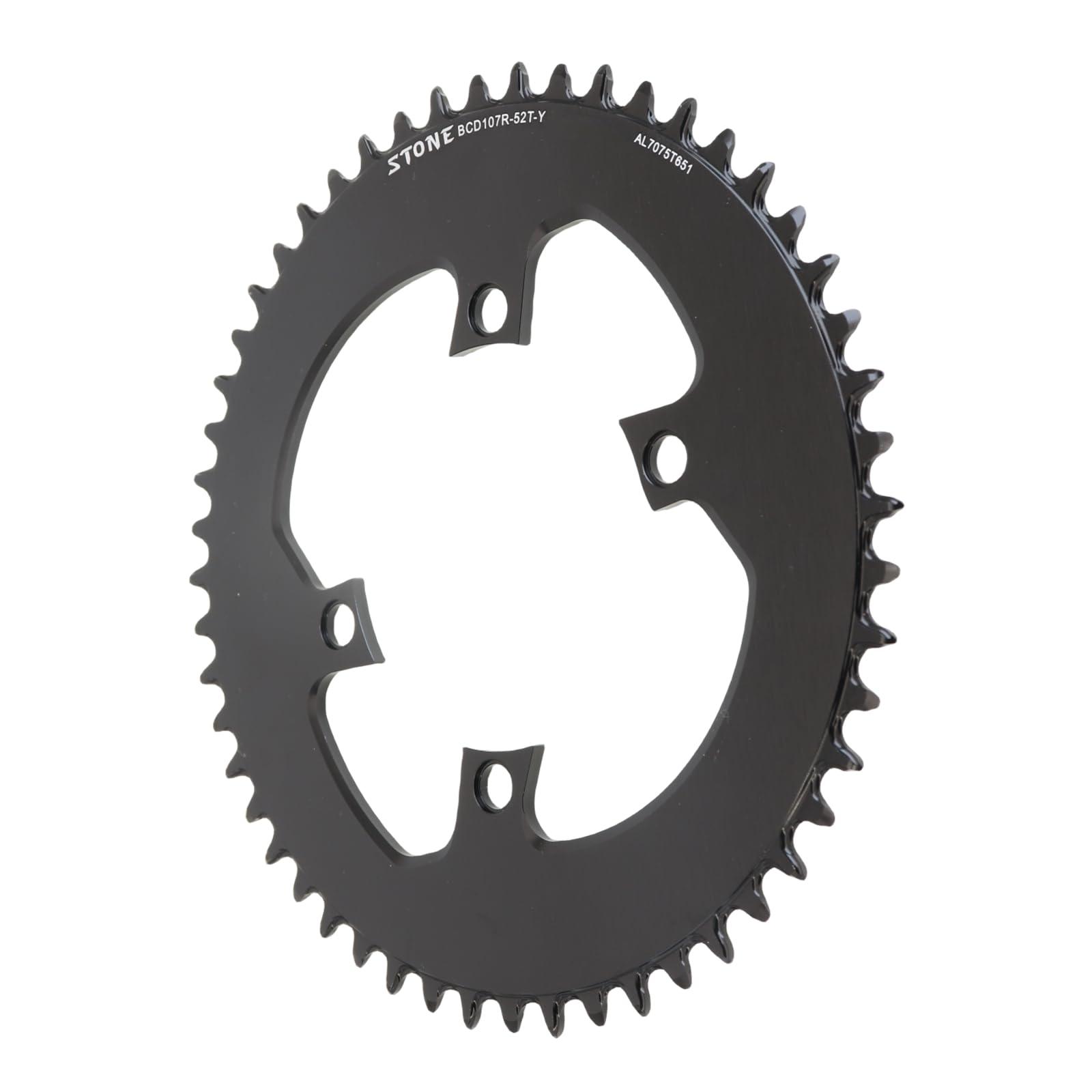DJC Components DJC Stone Chainring 107BCD for Sram Rival Crankset Round 107 Bcd Road Bike 34 36 40 42 44 46 48 50 52 54 56 58 60T AXS Flattop