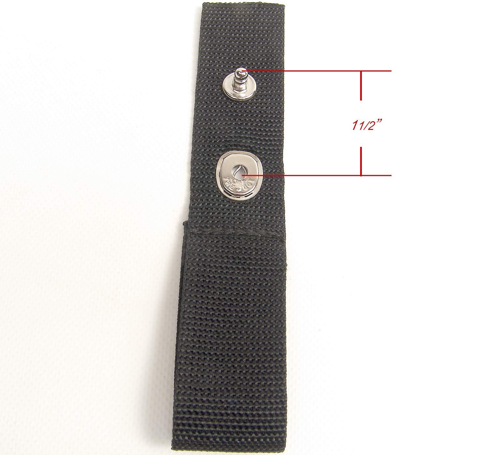 Extender Strap Extender Strap for Your Boat Cover, Lift The Dot Snap, Extends Length, Finger Loop Built in (3\" Inch, Black)