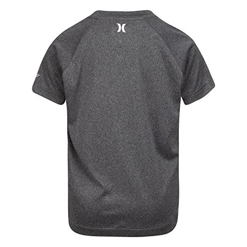 Hurley Hurley Boys' Rash Guard Shirt, Black Heather, 6