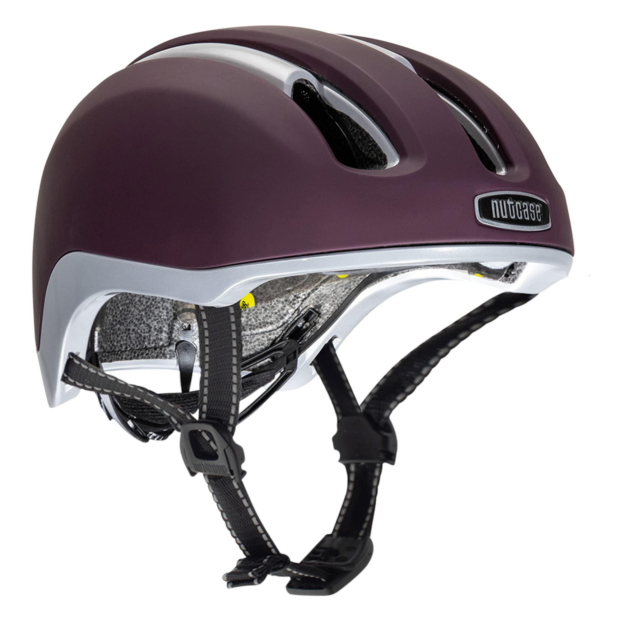 Nutcase Nutcase, VIO Adventure Bike Helmet and MIPS Protection for Road Cycling and Commuting - Plum MIPS - Large/Extra Large