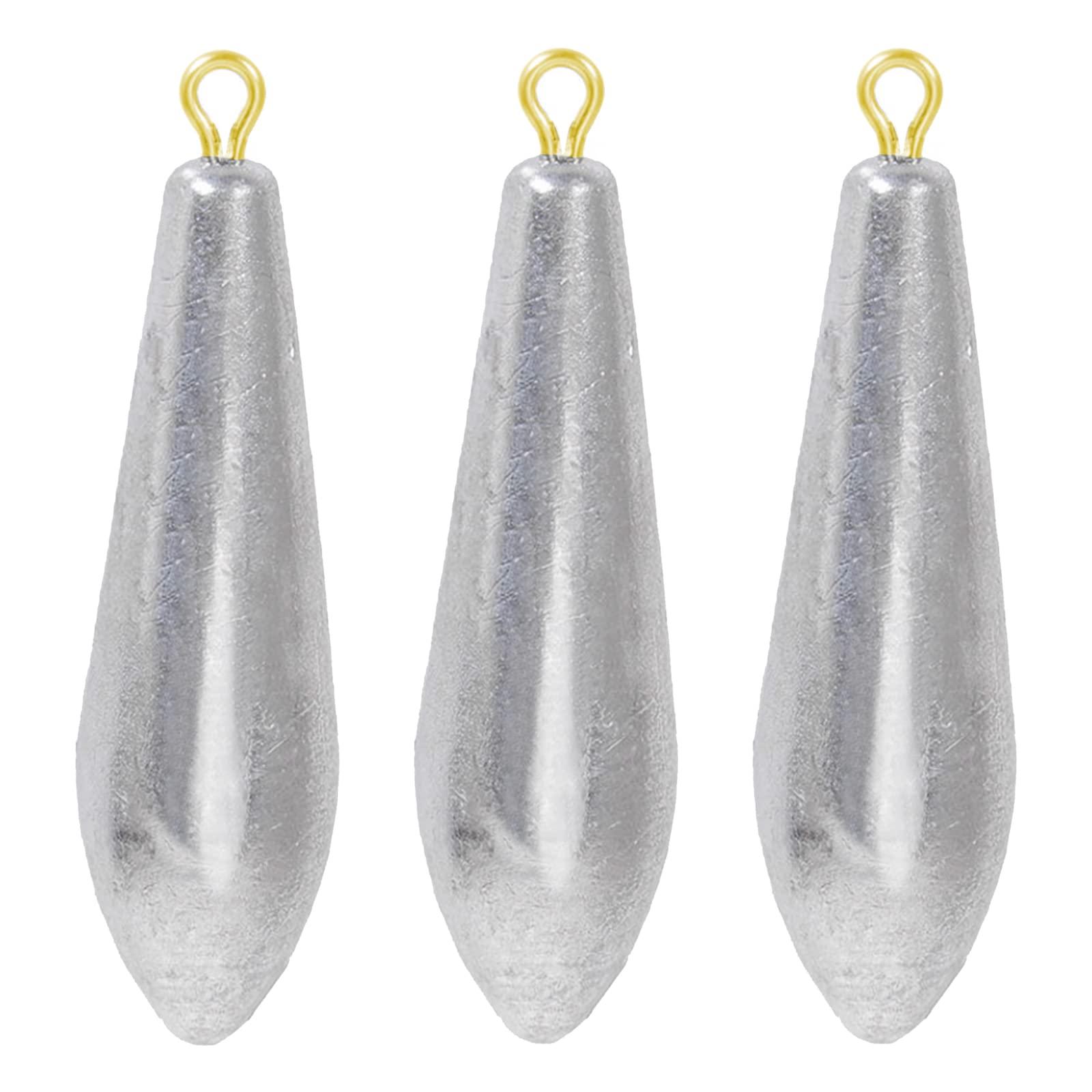 AMYSPORTS AMYSPORTS Drop Shot Fishing Weights Kit Lead Freshwater Fishing Sinkers Bass Casting Removable Fishing Weights Saltwater Streamlined 20pcs 3/8oz