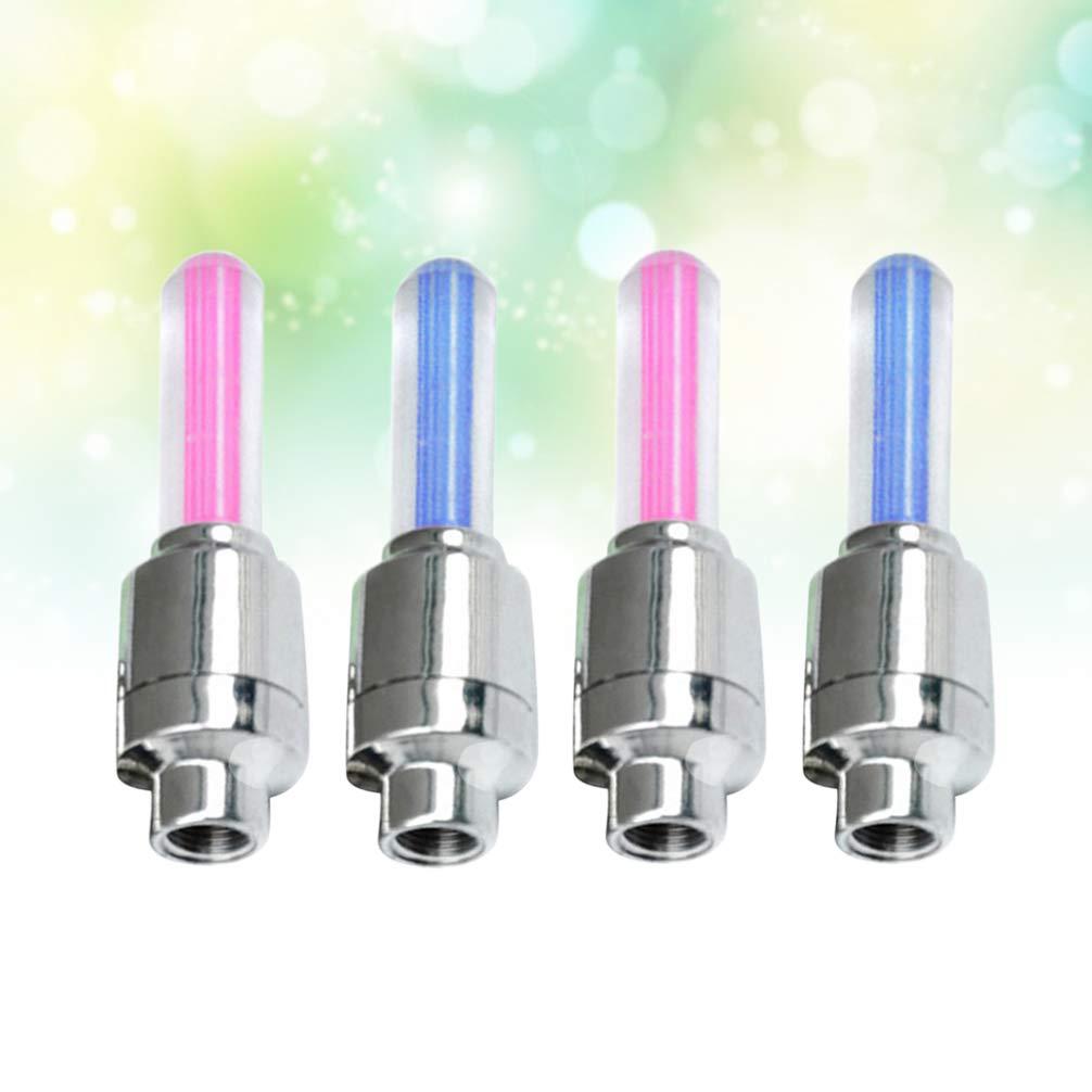 Wakauto Wakauto 4pcs Valve Cap LED tire Valve tire Lights for Cars LED Valve stem Cap car tire Lights Bike Tires LED tire Lights Bike Wheel Lights car LEDs Tires Accessories Shine Valve Light
