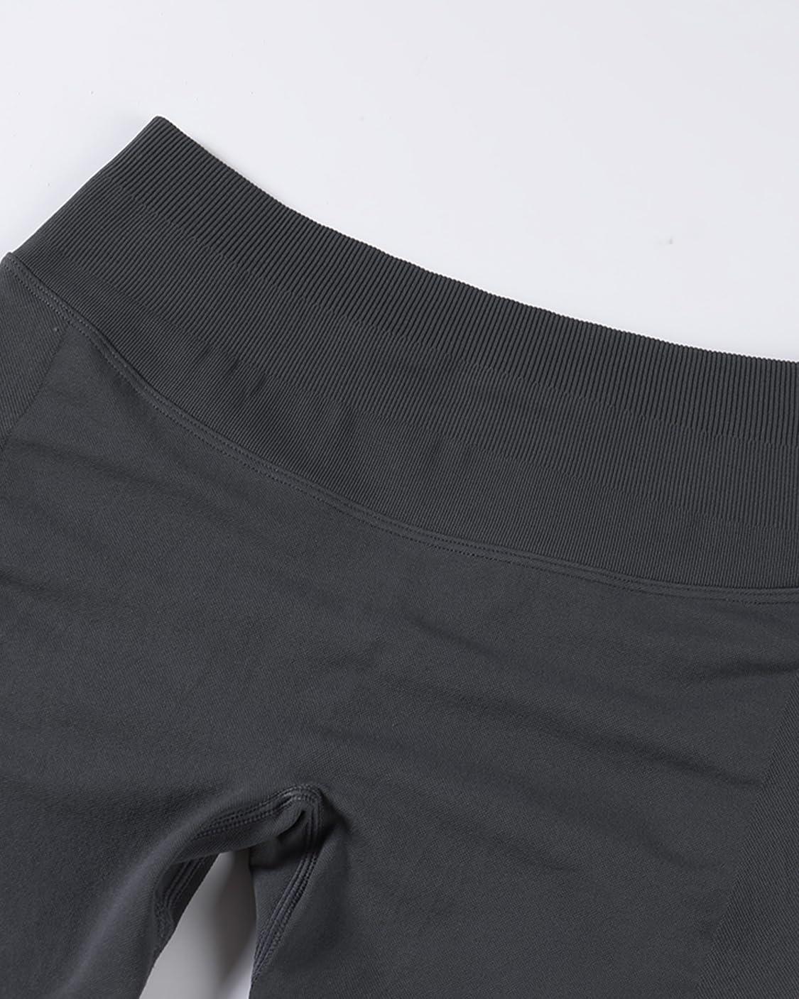 AUROLA AUROLA Influence Collection Workout Shorts for Women,No Roll Up New Scrunch SeamlessGym Short-3.5" Inseam, Dark Grey, L