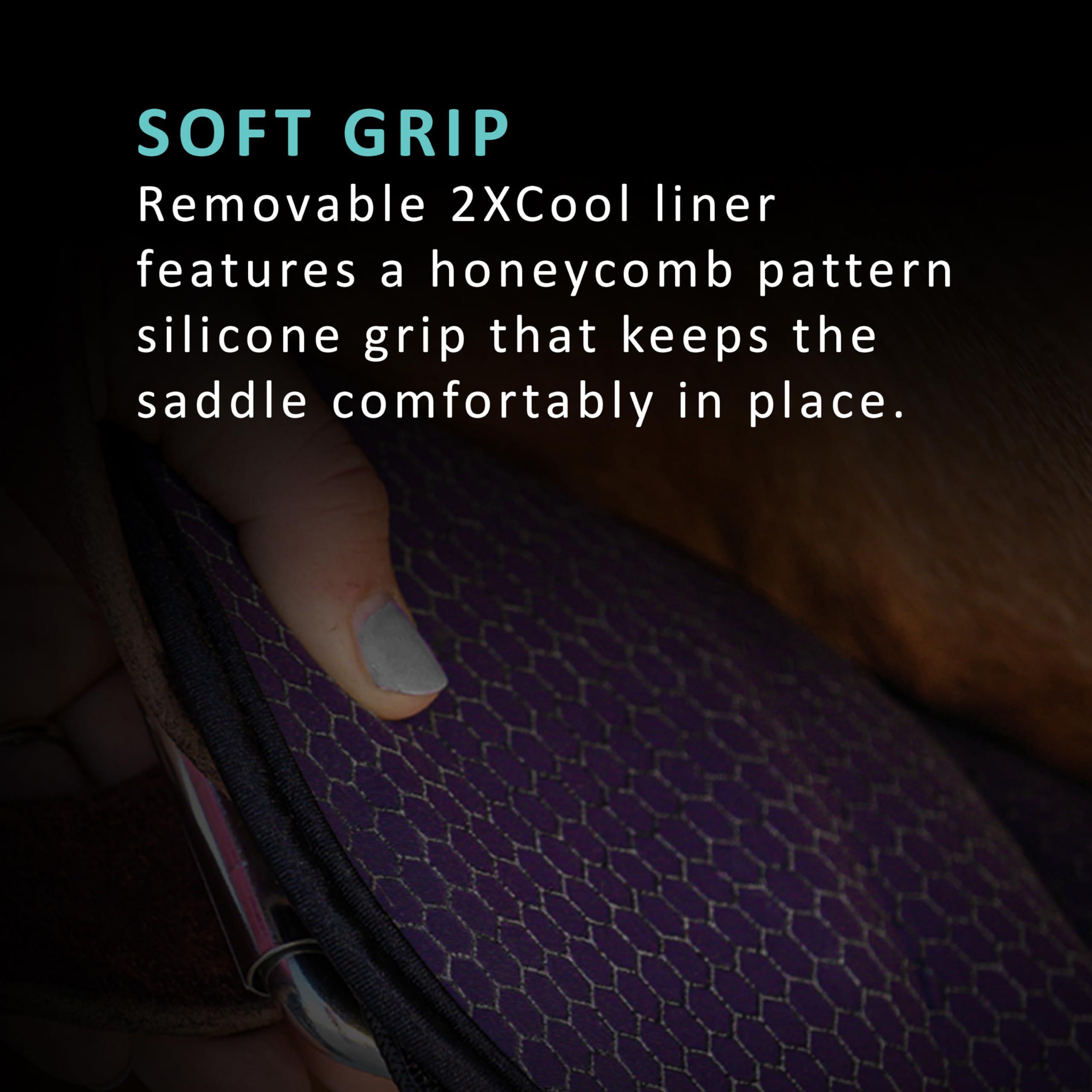 Professional's Choice Professional's Choice 2XCOOL Cinch | Cooling Minerals Infused in Liner | V-Shaped Design for Pressure Distribution | Extra Padding to Prevent Pinching | Honeycomb Silicone Soft Grip | 26 Black