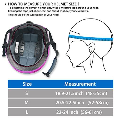 DKONI DKONI Bike Helmet with LED Lights Bicycle Helmets USB Rechargeable Front & Back LED Light Adult Cycling Helmet for Urban Commuter (Medium, Pink)