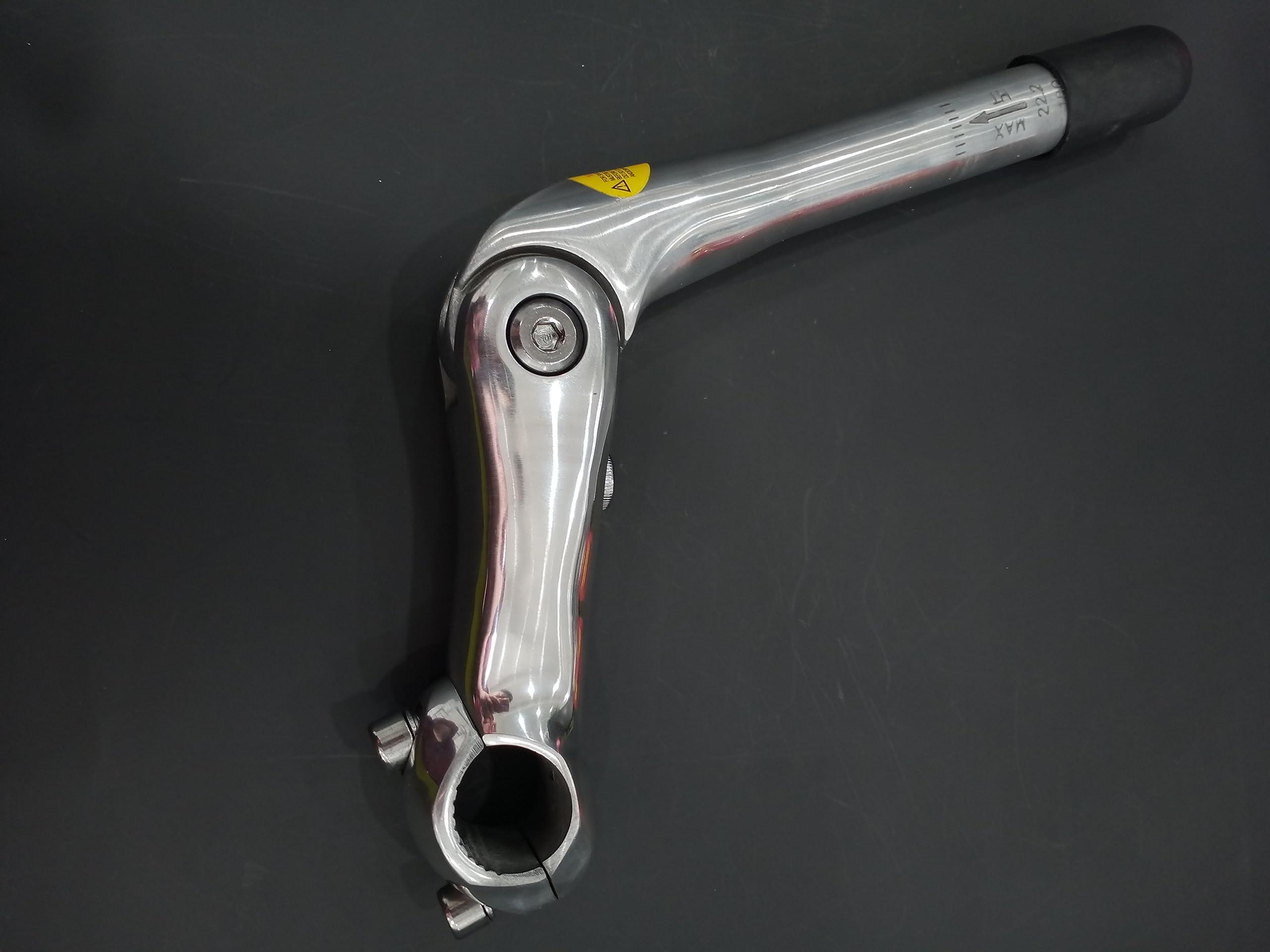 DONSP1986 DONSP1986 Quill Stem Adjustable 25.4mm, 22.2mm Alloy Alum 110mm -for Beach Cruisers, MTB's, and Gas Powered Bicycles- Silver (Silver, 22.2)