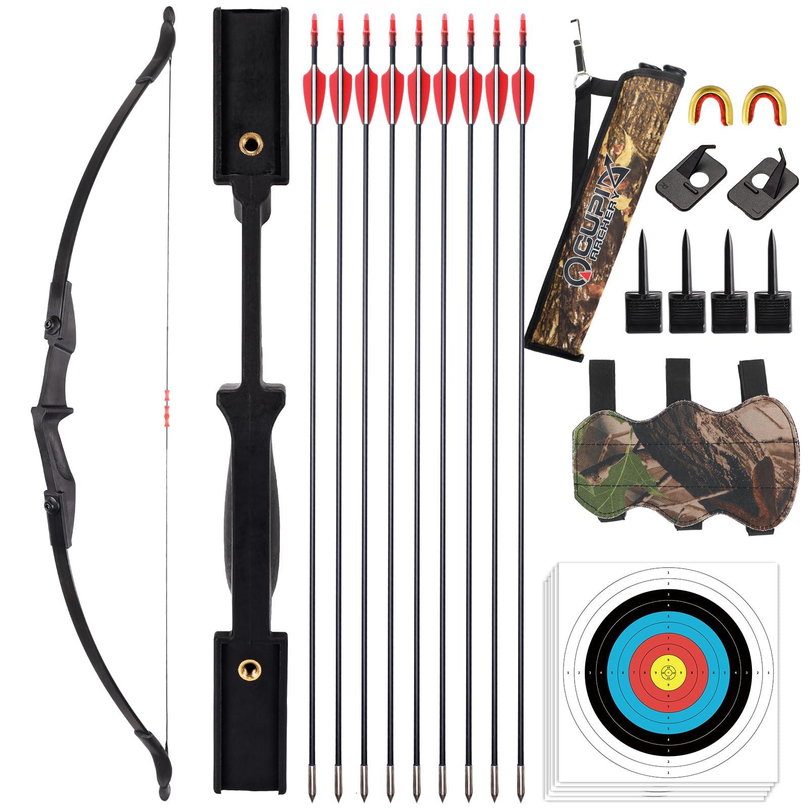 LWANO LWANO Recurve Bow for Adults - Archery Takedown Bow and Arrow Set for Adult/Youth/Teens Beginners Target Practicing, Left & Right Handed, 20/30/40lbs (30lbs)