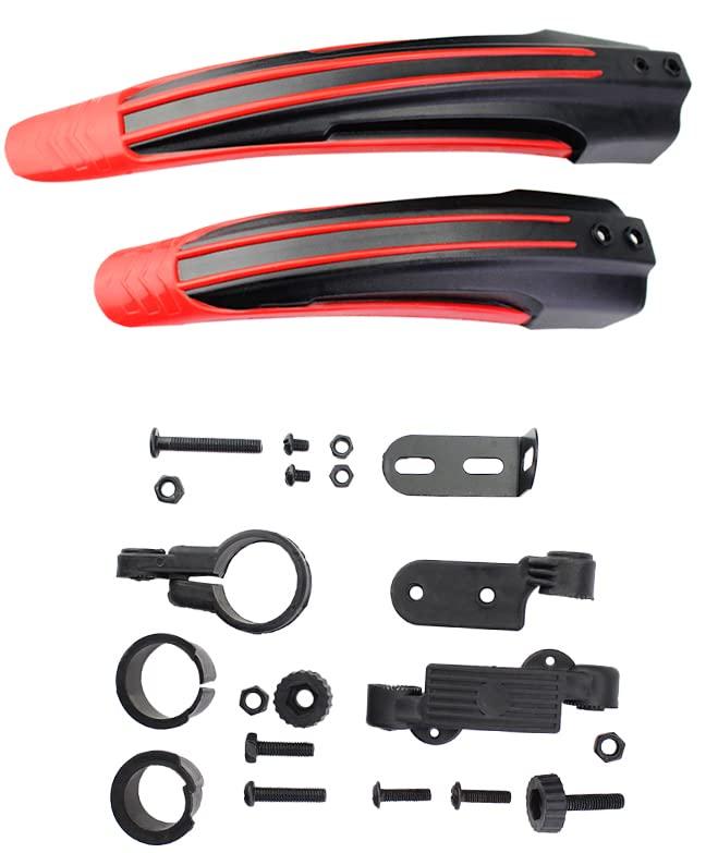 BlueSunshine WIROJ BlueSunshine Adjustable Road Mountain Bike Bicycle Cycling Tire Front/Rear Mud Guards Mudguard Fenders Set (Blue + Black)