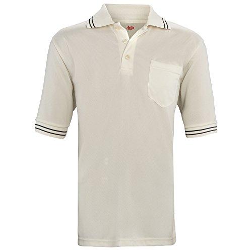 Adams Manufacturing Adams USA Short Sleeve Baseball Umpire Shirt - Sized for Chest Protector, CREAM