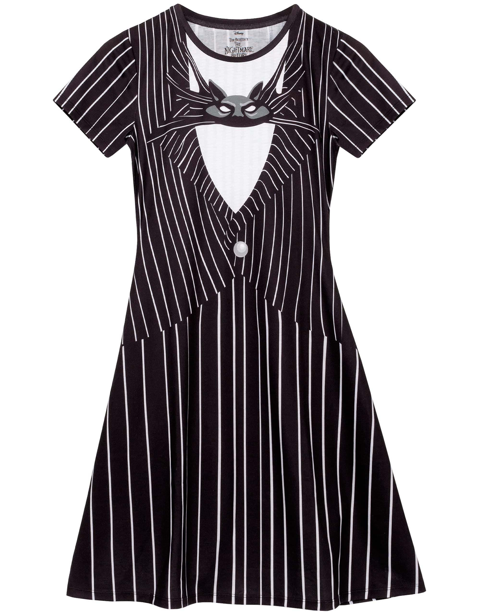 Disney Disney Nightmare Before Christmas Dress Womens Jack Skellington Costume (Small) Black