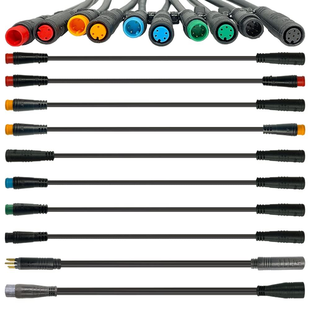 BEISGUANGS BEISGUANGS JULET Extension Cable 4 PIN Male to Female Plug Waterproof Head Signal Line Cable for Ebike Accessories Electric Bike Display Operation Button Connection Line