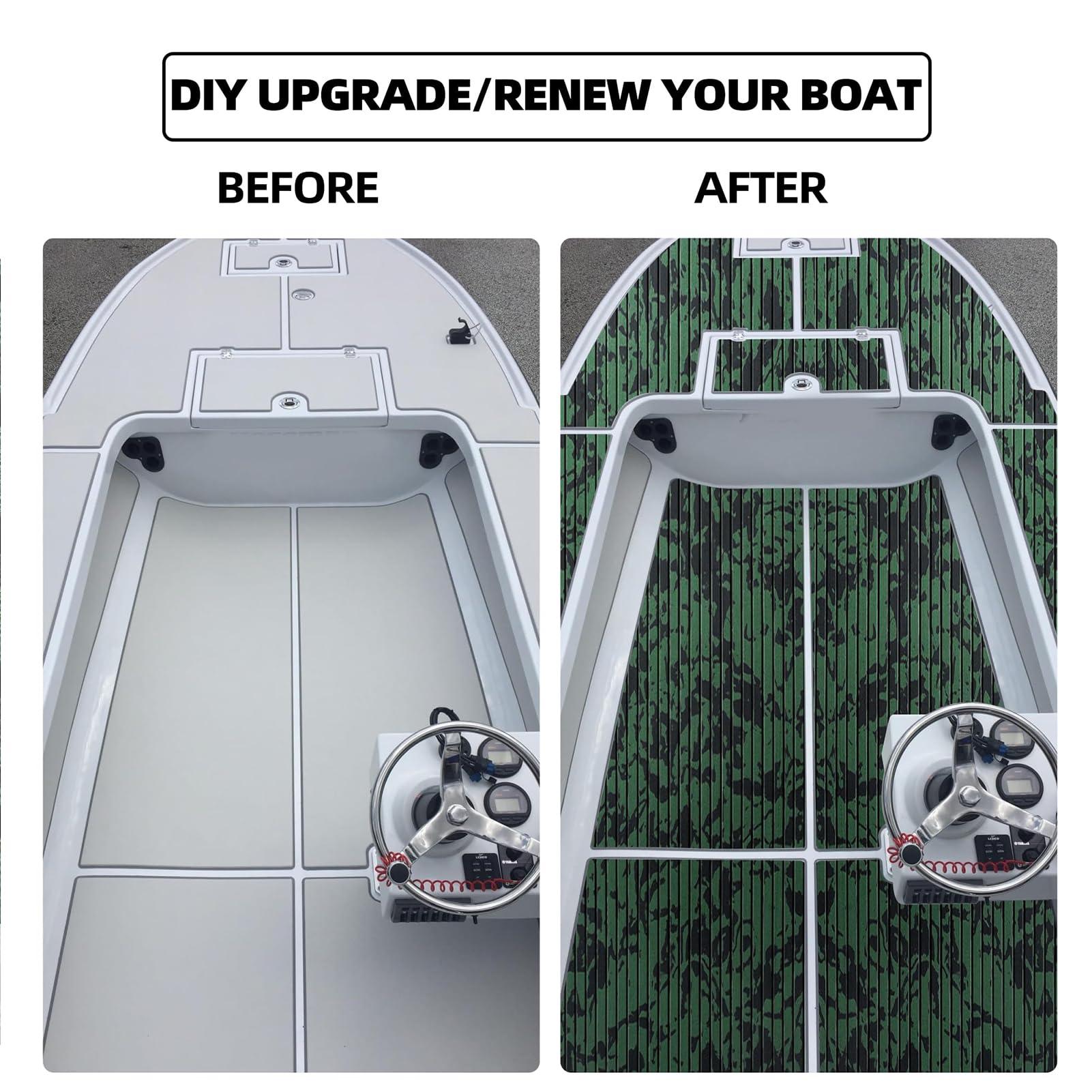 WKXTECZT WKXTECZT Boat Flooring EVA Foam Boat Decking Marine Flooring Camo Brushed Non-Slip Self-Adhesive Boat Carpet for Motorboat Yacht Kayak RV Swimming Pool,C,240X60CM