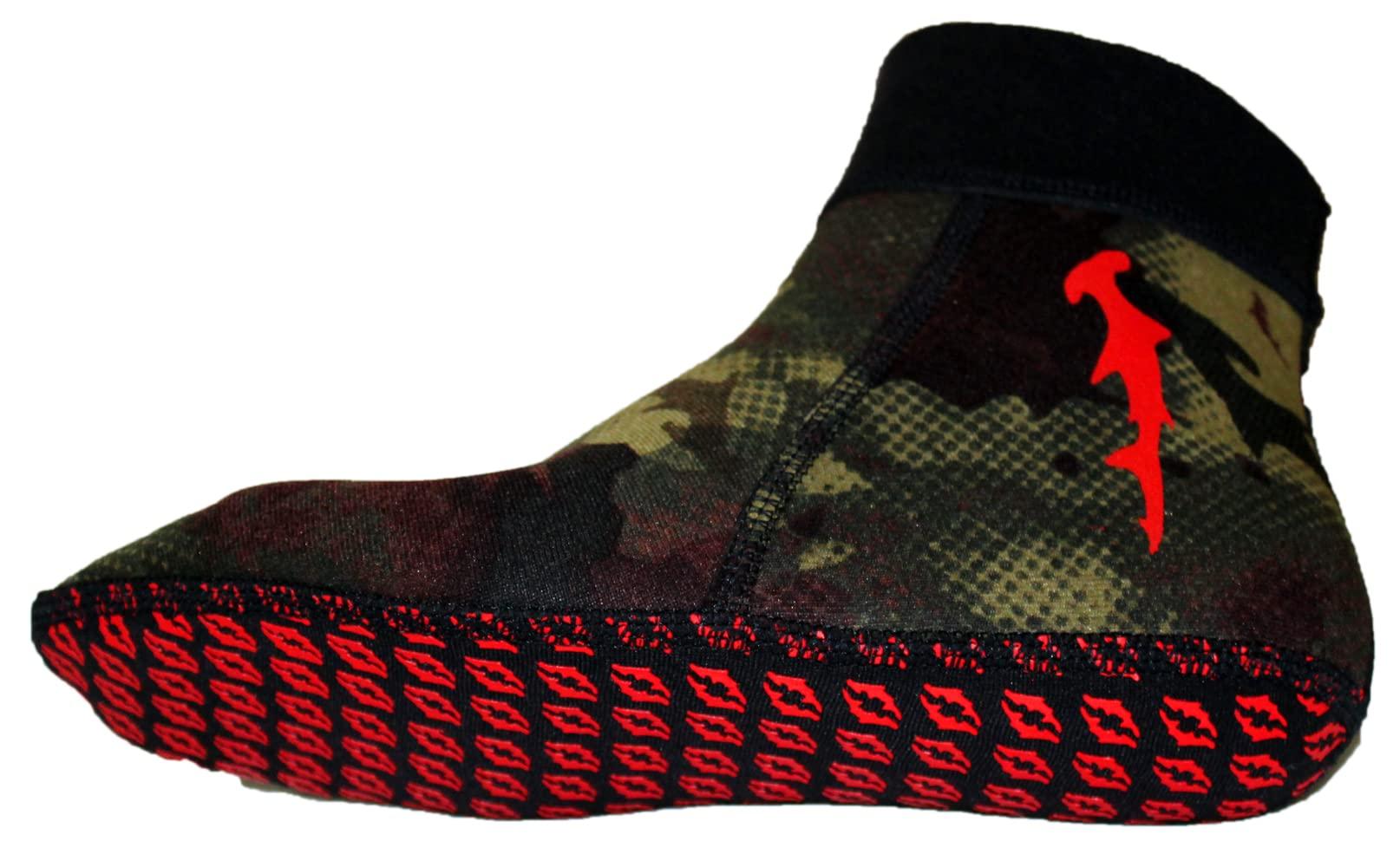 Hammerhead Spearguns Tuff Feet, 1.5 mm Half Booties, Camo Green (XX-Large)