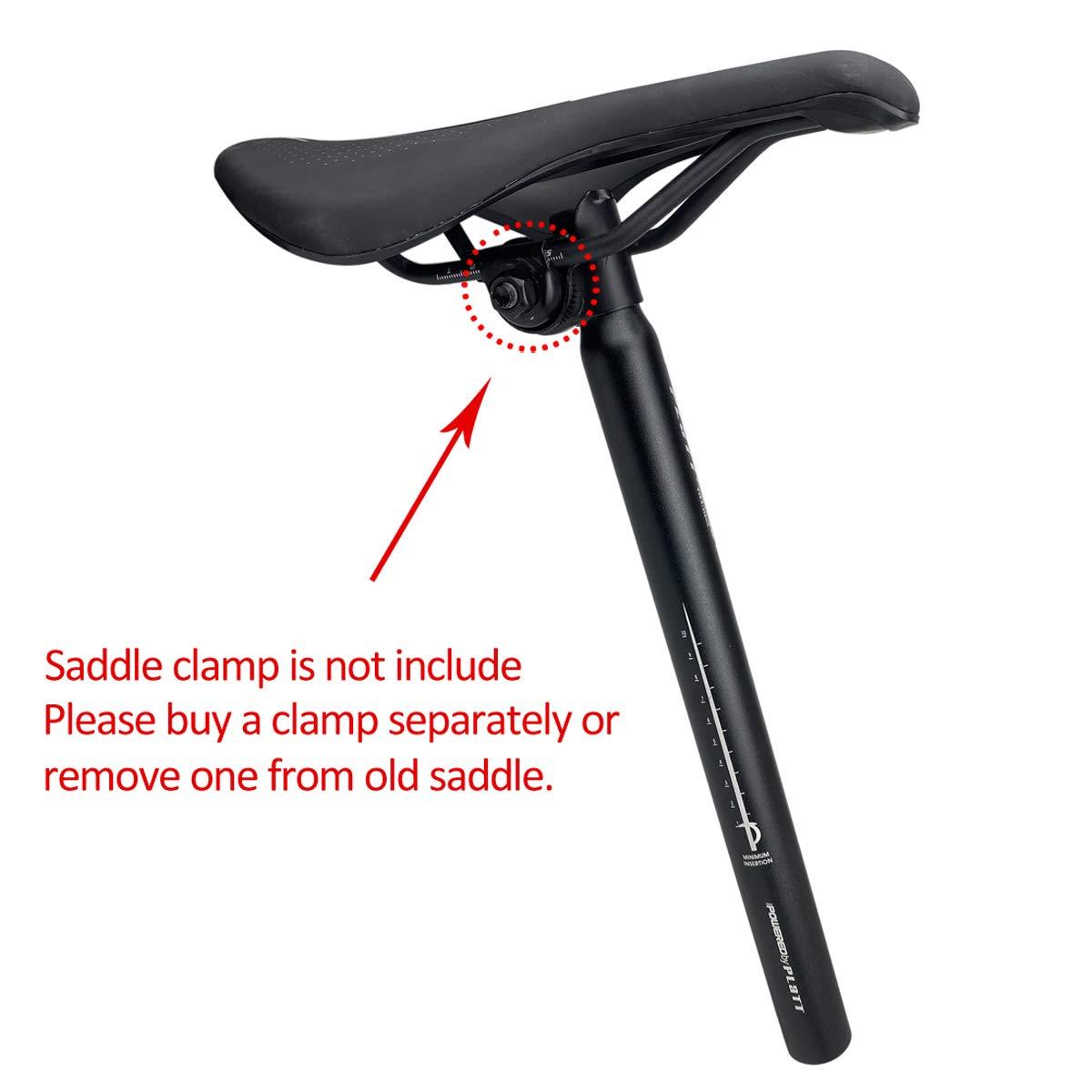 PLATT Platt Bike Seatpost 25.4/27.2/28.2/30.8/31.6 350mm Aluminum Alloy Bicycle Seat Post for MTB Road Bike BMX (Red,27.2)