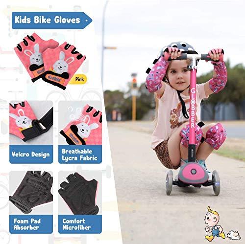 Simply Kids Knee Pads for Kids Knee Pads and Elbow Pads Set I Toddler Knee and Elbow Pads for Kids Age 2 3 4 5 Toddlers Protective Gear Set I Roller-Skating, Skateboard Knee Pads for Children Boy Girl 2-4 5-8