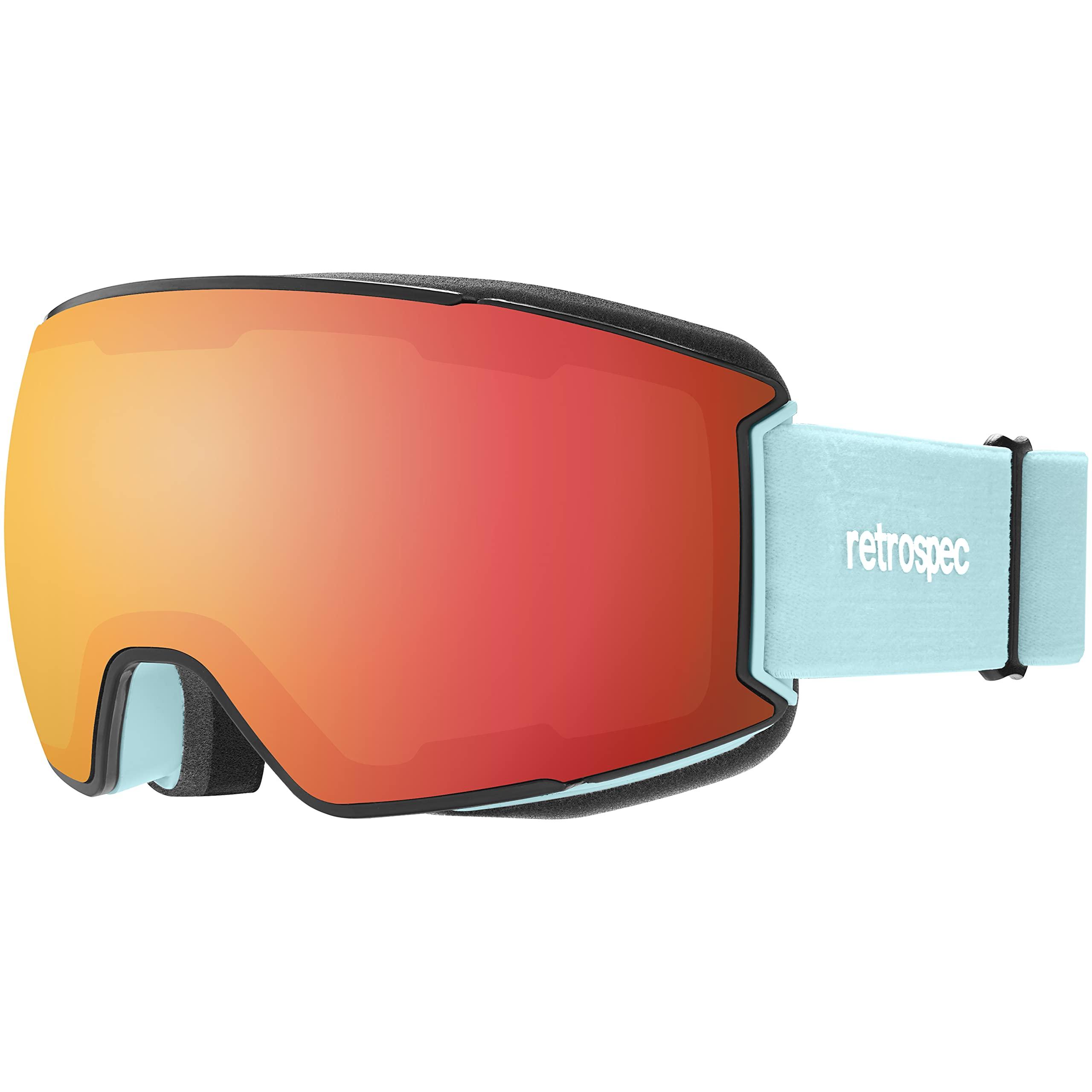 Retrospec Retrospec Zenith Ski Goggles for Men and Women Over Glasses, UV Protection, Anti-Fog, Scratch Resistant Snow Goggles for Skiing and Snowboarding