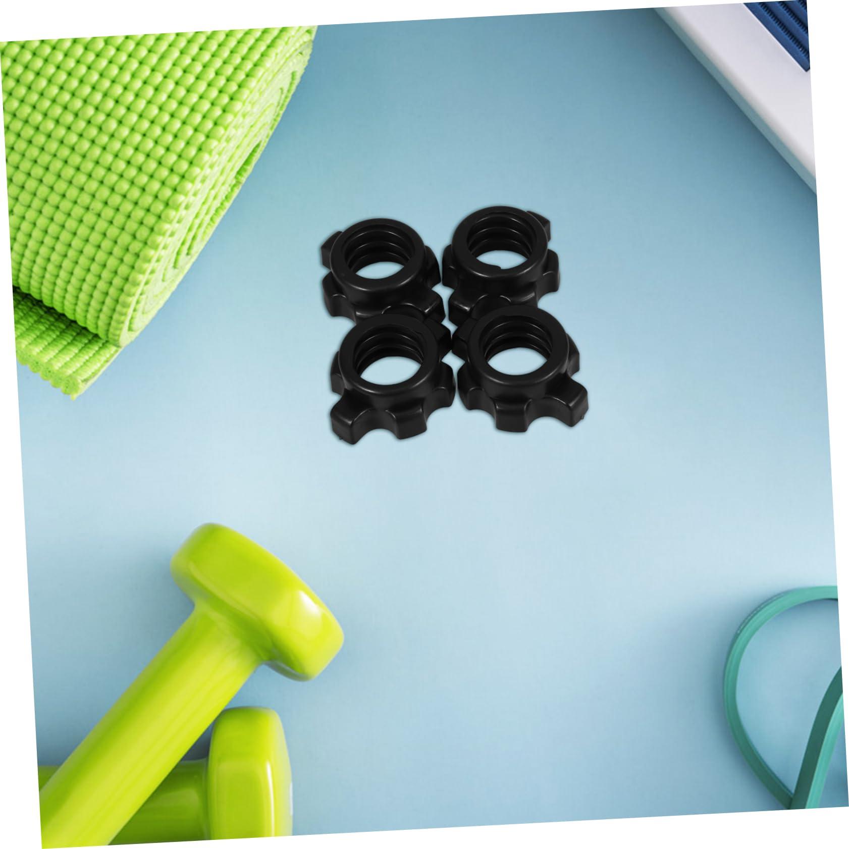 Toddmomy Toddmomy 4 Pcs fitness barbell collar dumbbel non-slip gym machines for home belt ring dumbbell bar screw Lavalier barbell hex nut cap dumbbell hexagon nut dumb bells household