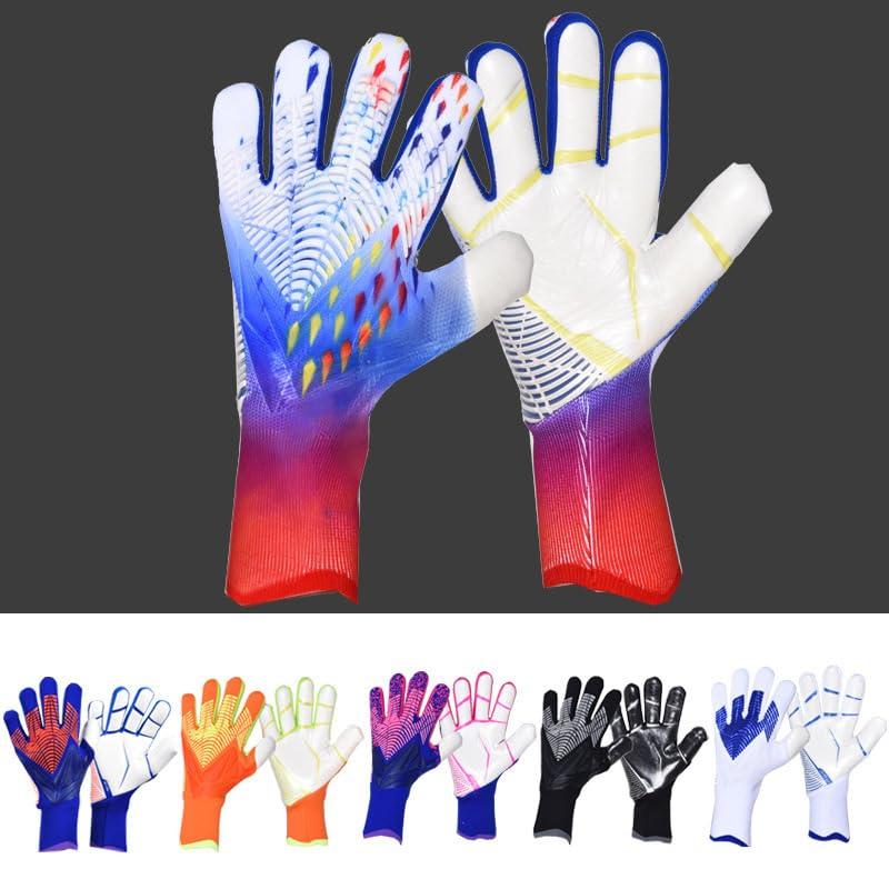 Froon Froon Spider-Man Soccer Goalkeeper Gloves Goalie Training Gloves Strong Grip Anti-Slip and Breathable for Adults and Children (Purple,10)