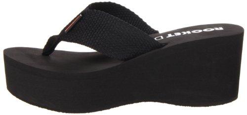 Rocket Dog Rocket Dog Women's Crush Platform Thong Sandal,Black,6 M