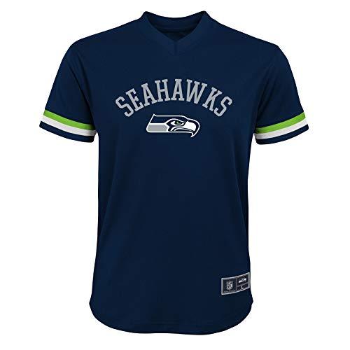 Outerstuff Outerstuff - NFL Youth Boys (8-20) Printed V-Neck Mesh Top, Team Variation (Seattle Seahawks, X-Large (18-20))