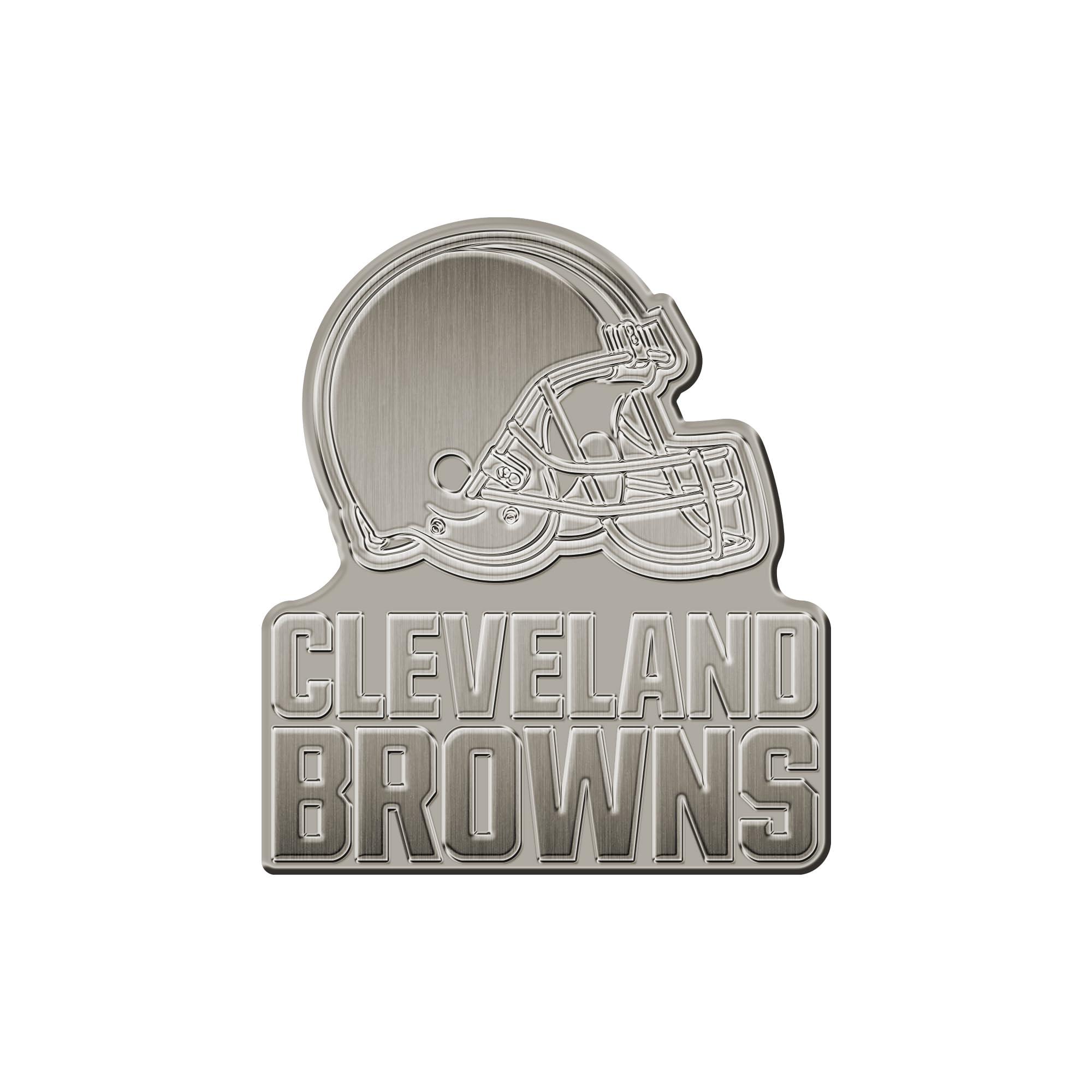 Rico Industries Rico Industries NFL Football Cleveland Browns Standard Antique Nickel Auto Emblem for Car/Truck/SUV