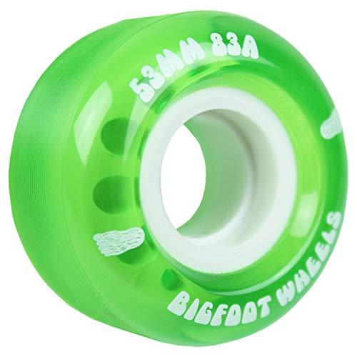 Bigfoot Wheels Bigfoot Skateboard Wheels 53mm 83A Soft Cruiser Filmer Wheels Green (Set of 4)