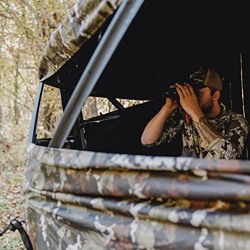 Barronett Blinds Barronett Blinds Wide Side 95, Portable Hunting Blind, Side-by-Side Hub Blind, Huge Interior, Panoramic Shooting Window, 2-Person, Crater Harvest, 75 x 79 x 95, WS95CH