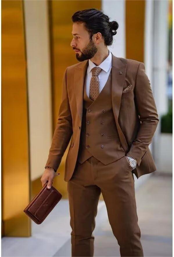 Trasign Men's Suit Vests Formal Tuxedo Vest for Men Gray Mens Dress Vest Double Breasted Wedding Wasitcoat Sleeveless Jacket XS