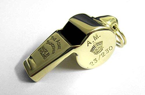 warwhistles.com WW2 Acme Whistle Air Ministry 23/230 RAF USAAF Rescue Emergency Ditching Thunderer WWII Brass
