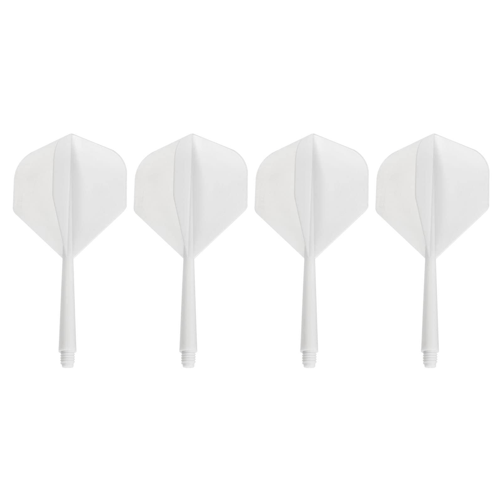 PATIKIL PATIKIL Integrated Dart Shaft & Flights, 4 Pack Lightweight Plastic Dart Flight Set, White