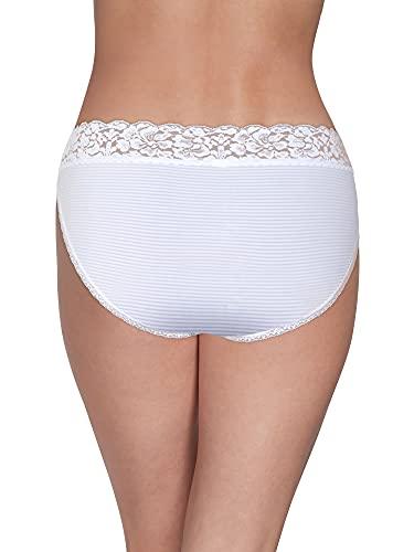 Vanity Fair Vanity Fair Women's Flattering Lace Panties: Lightweight & Silky with Superior Stretch, White, 6