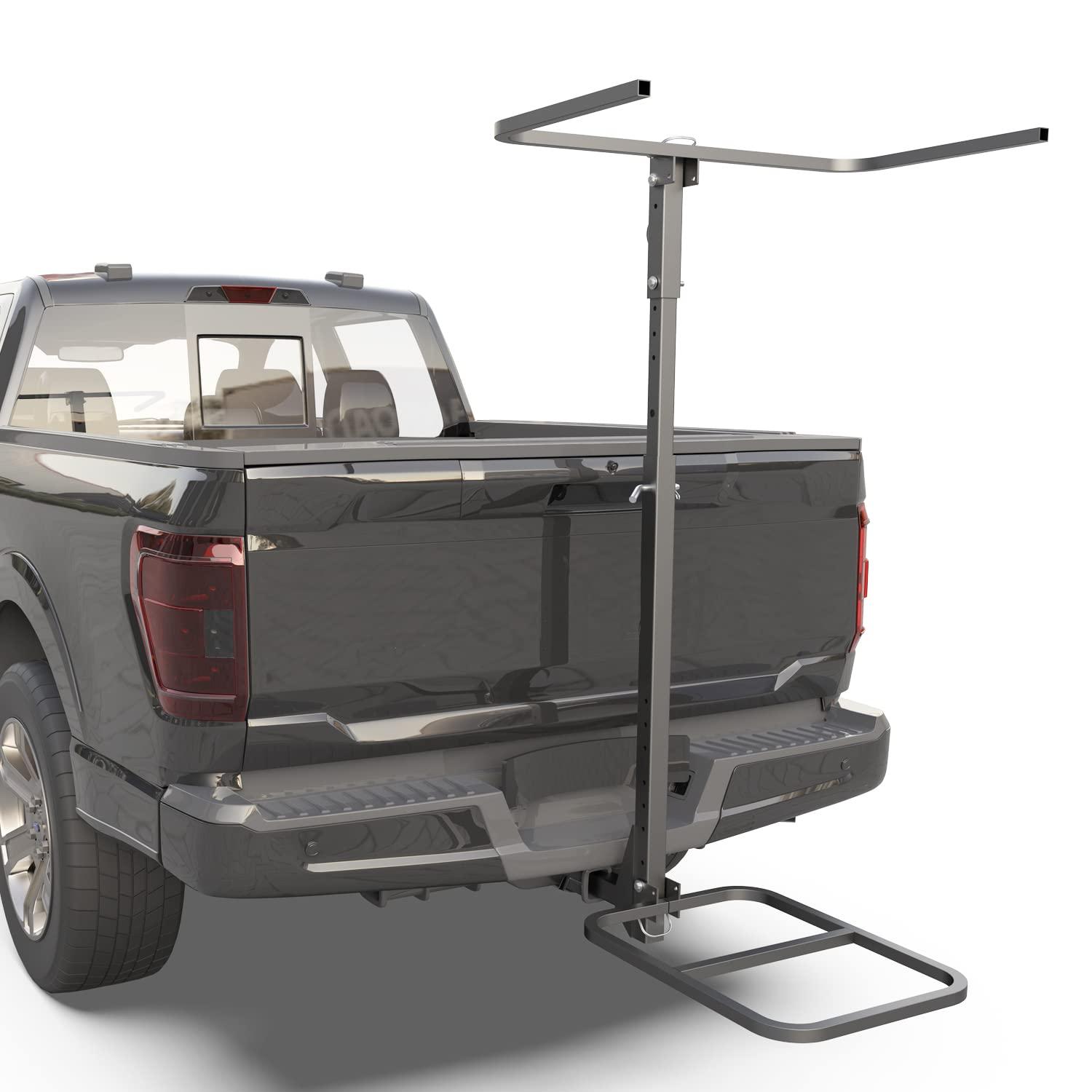 Autoholic Autoholic Upgraded RV Hitch Mount Kayak Rack Height Adjustable Vertical Kayak Carrier for RV, Truck, SUV Holds 2 Kayaks up to 12' & 150LBS & 2'' Hitch Receiver