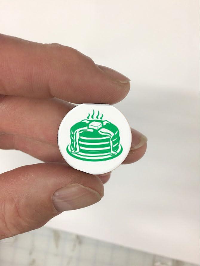 Pro-Tuff Decals Pancake Award Decals 100 Football Reward Stickers for Helmets in Your Team Color (Kelly Green on White)