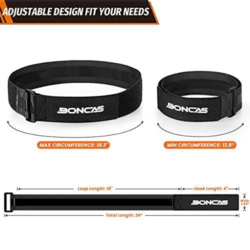 Boncas Boncas Adjustable Bike Rack Strap 24\" Bicycle Wheel Stabilizer Straps with Innovative Gel Grip Keep The Bicycle Wheel from Spinning - Black 4 Pack