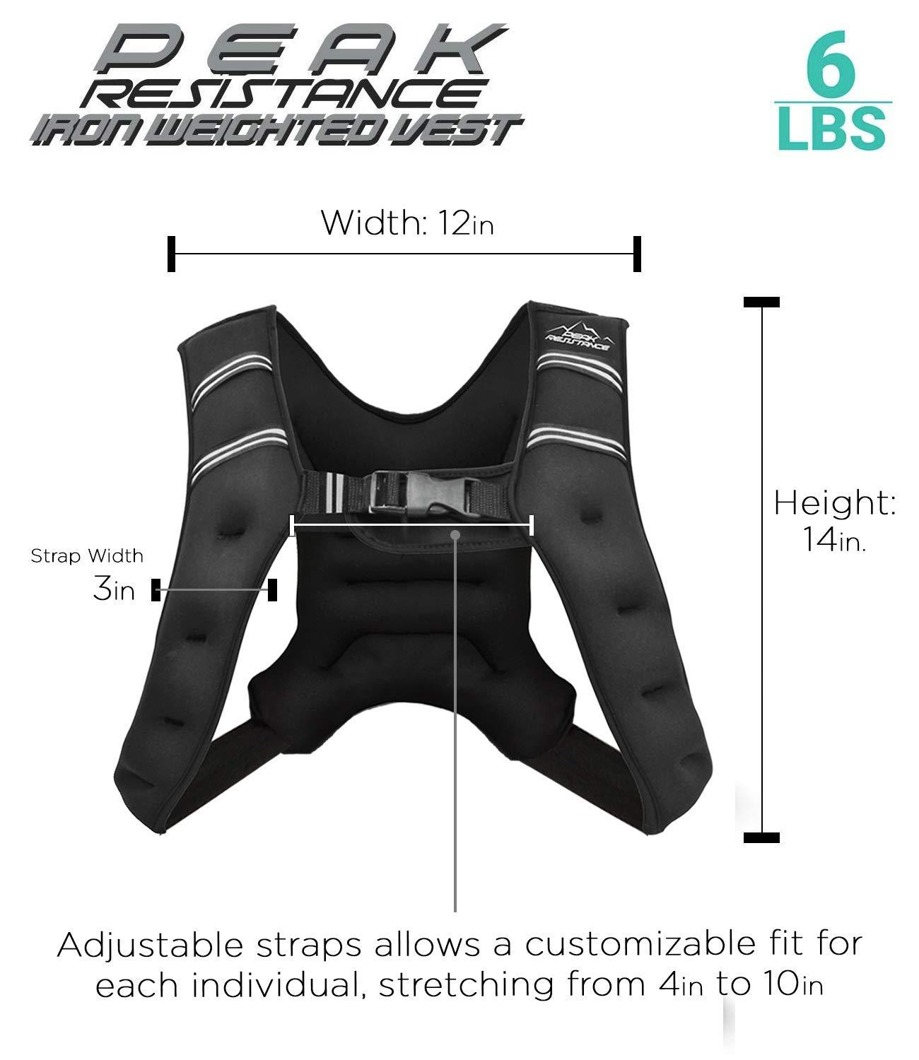 Aduro Sport Aduro Sport Weighted Vest Workout Equipment, 4lbs/6lbs/12lbs/20lbs/25lbs Body Weight Vest for Men, Women, Kids (6 Pounds (2.72 KG))