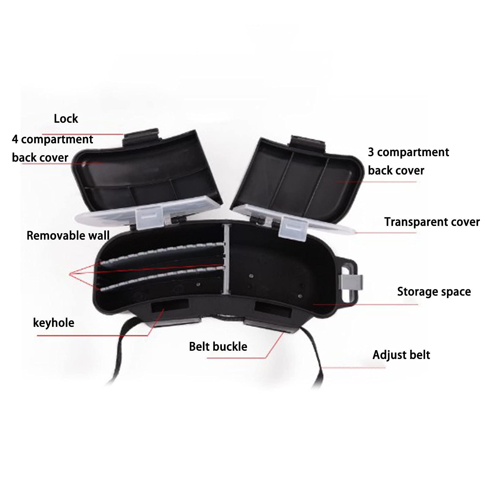 Yuecoom Yuecoom Fishing Waist Box, Portable Waist Fly Fishing Boxes Multifunctional Portable Fishing Bait Tackle Storage Box for Accessory