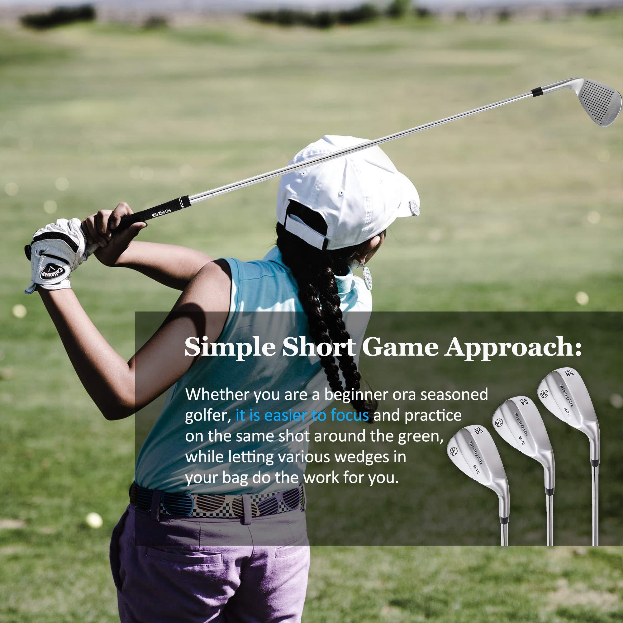 Mile High Life Mile High Life Golf Wedges | Entry Level Golf Sand Wedge Sets | Beginners Golf Gap Wedge Sets | Lob Wedge Golf Clubs for Men & Women (50 Degree Wedge Right Hand)