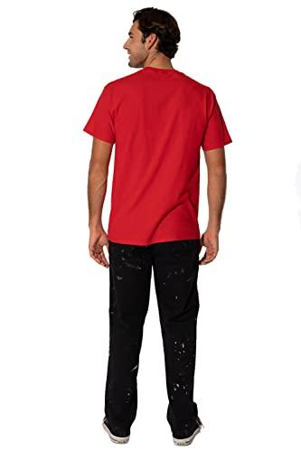 LOGOVISION Shippensburg University Official Circle Logo Short Sleeve Mens Cotton T-Shirt,Red, Small