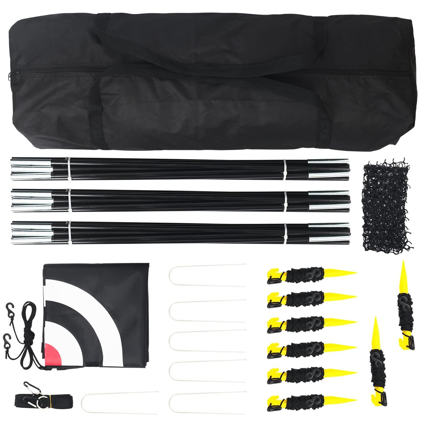 Holymus Pro 20FT Baseball Batting Cage Net and Frame, Baseball & Softball Hitting Cage Netting for Pitching Training in The Backyard - with Pitching Backstop and Carry Bag