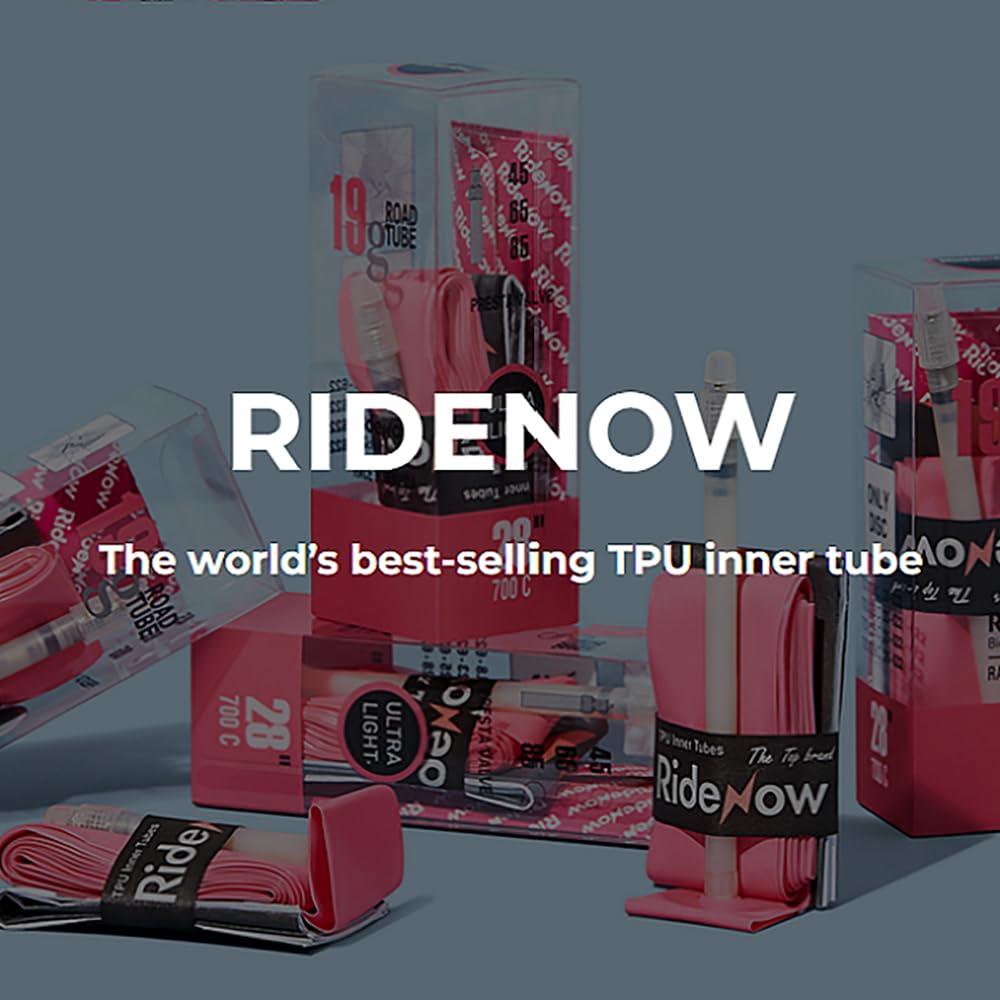 Inkesky RIDENOW 4 Pack TPU Inner Tube 700C x 18-32C / 32-47C (ALLRoad & Gravel) / 650B / 650C / 520, Presta Valve, Lightweight 36g (700C x 18-32C (65mm Valve, 4-Pack))