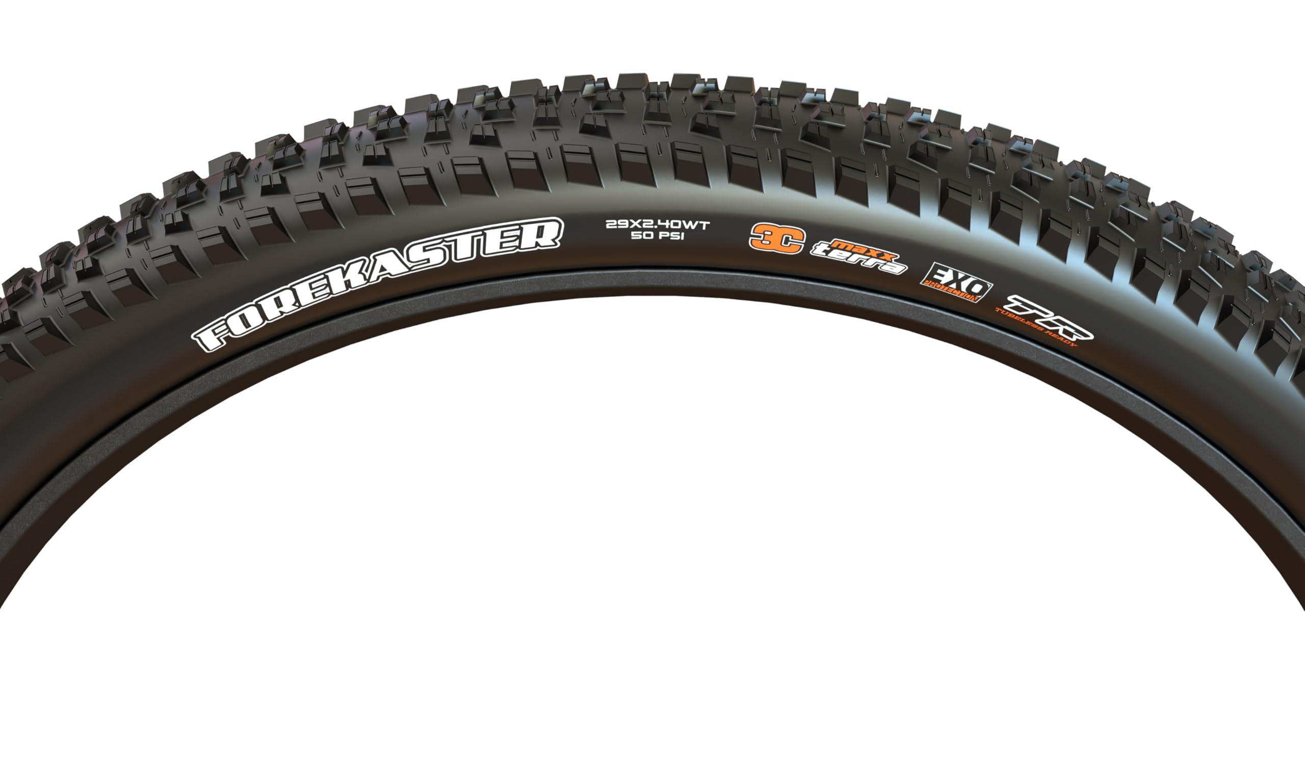 Maxxis MAXXIS Forekaster - 3C MaxxTerra - 27.5, 29 - EXO, EXO+ - E25 Rating, Tubeless | Optimal for Modern, Mid-Travel Trail Bikes and Ebikes, Size 27.5x2.40-3CT, EXO, E25